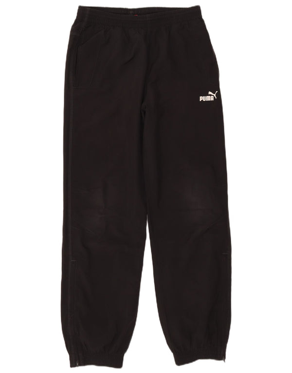 Puma Boys Graphic Tracksuit Trousers Joggers 13-14 Years Black Polyester