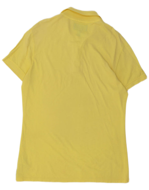 Armani Jeans Mens Muscle Fit Polo Shirt XL Yellow Cotton