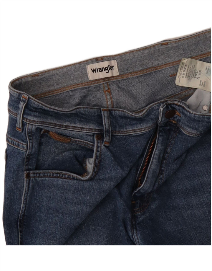 WRANGLER Mens Texas Straight Jeans W36 L32 Blue Cotton