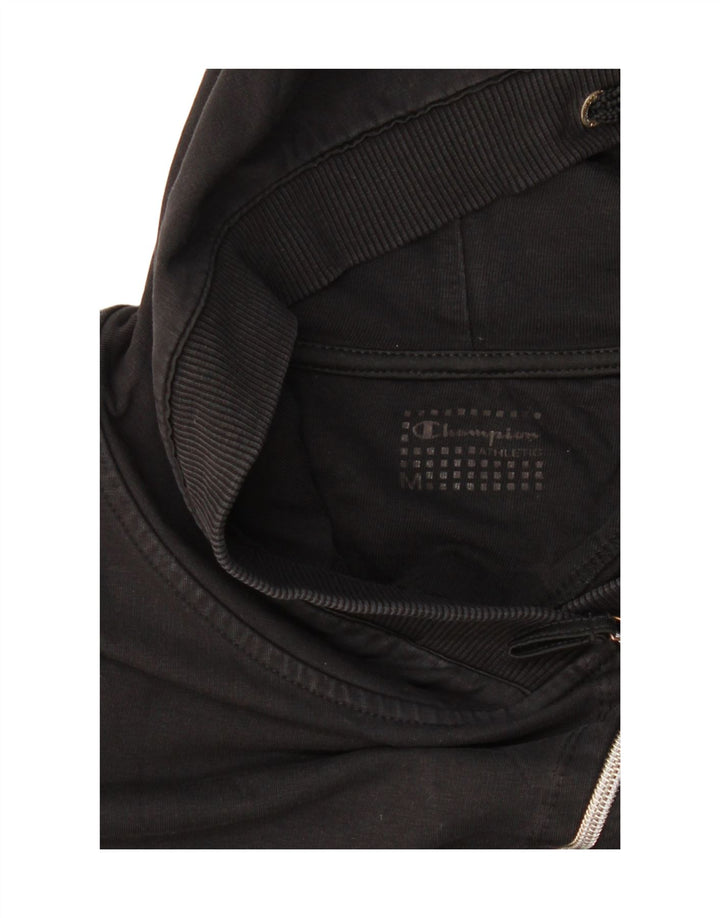 CHAMPION Womens Zip Hoodie Sweater UK 12 Medium Black