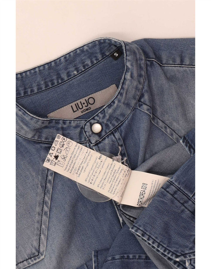 Liu Jo Mens Shirt Small Blue Lyocell
