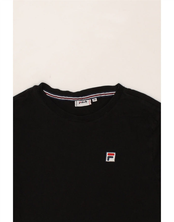 FILA Mens T-Shirt Top Medium Black Cotton Vintage Fila and Second-Hand Fila from Messina Hembry 