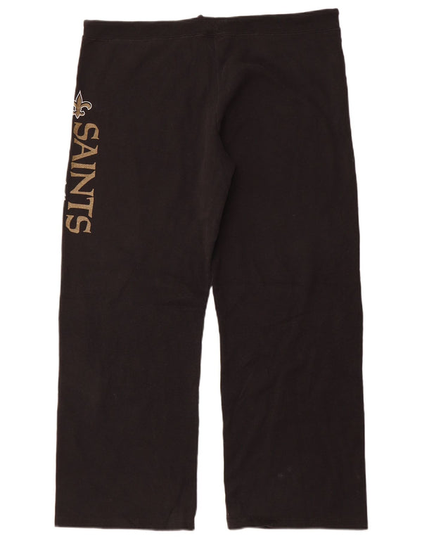 NFL Womens New Orleans Saints Graphic Tracksuit Trousers UK 18 XL Black