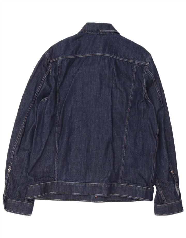 G-Star Mens Denim Jacket UK 40 Large Navy Blue Cotton