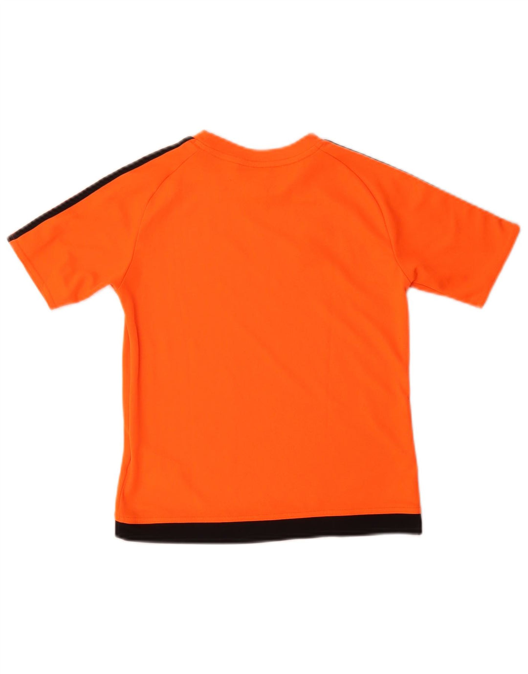 ADIDAS Boys Climalite T-Shirt Top 9-10 Years Orange Colourblock Polyester