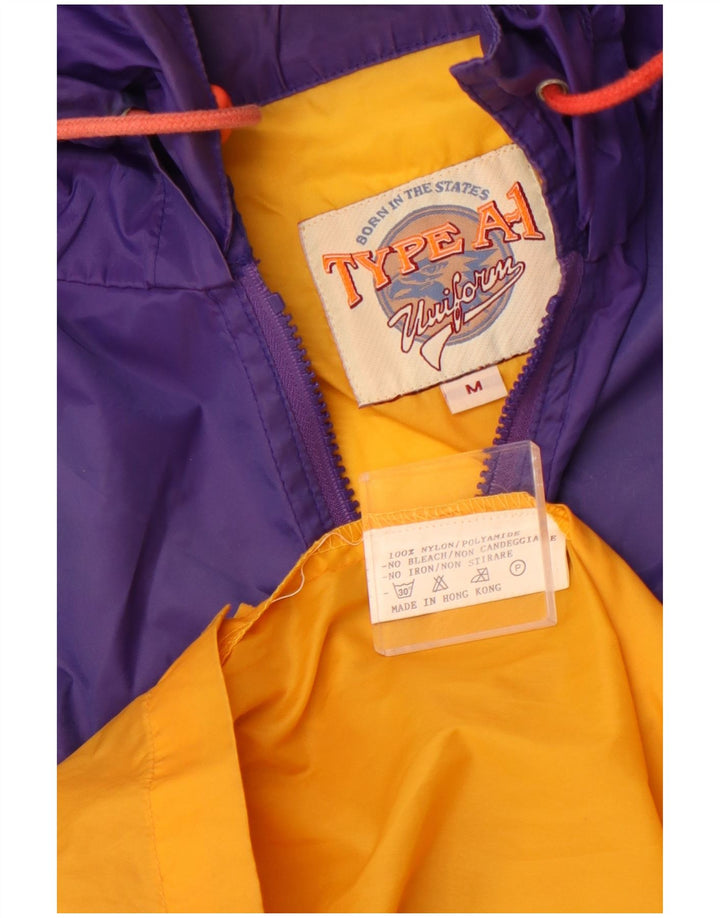 UNIFORM Mens Loose Fit Pullover Rain Jacket UK 38 Medium Orange