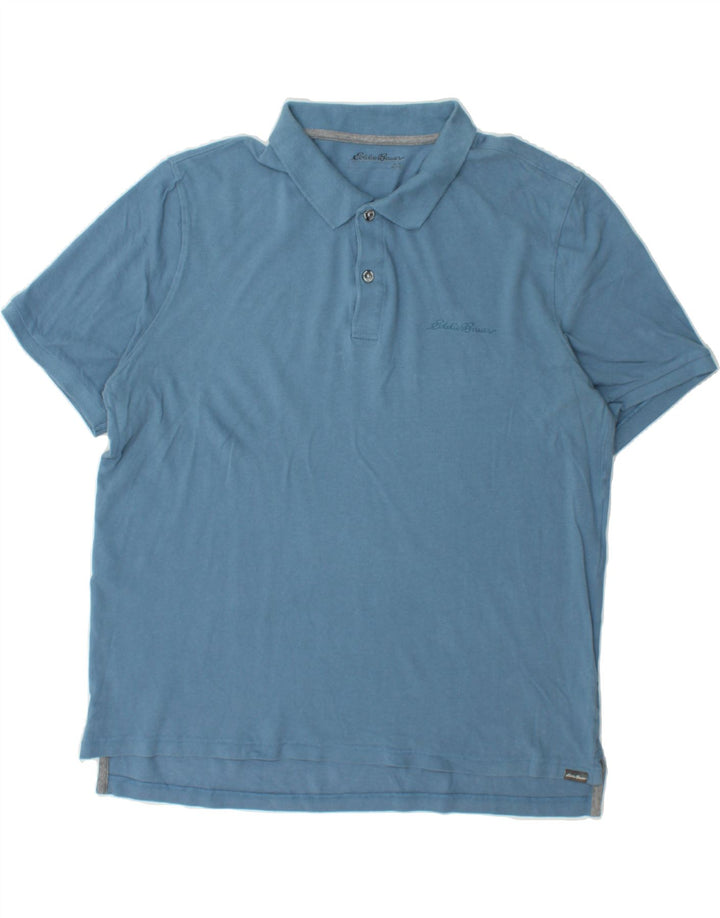 EDDIE BAUER Mens Polo Shirt XL Blue Cotton Vintage Eddie Bauer and Second-Hand Eddie Bauer from Messina Hembry 