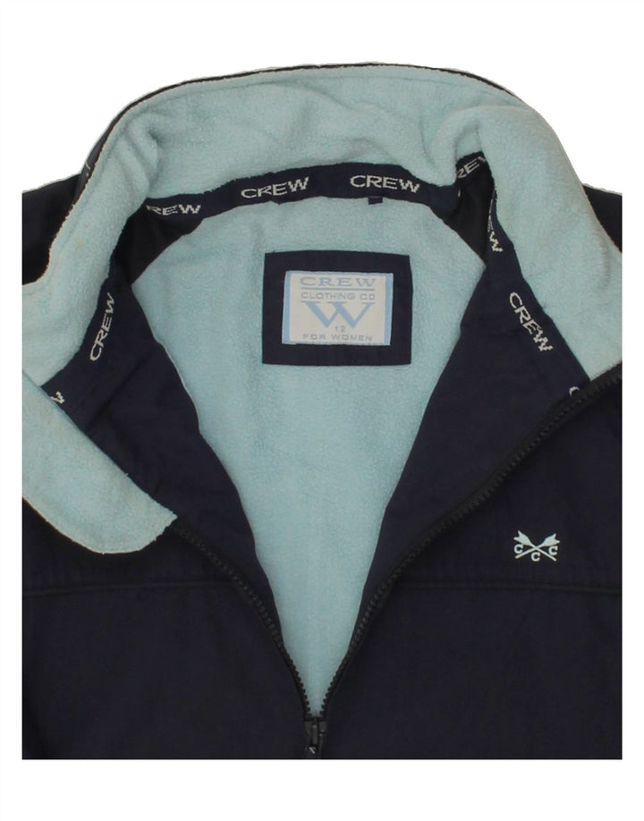 CREW CLOTHING Womens Windbreaker Jacket UK 12 Medium  Navy Blue Nylon Vintage Crew Clothing and Second-Hand Crew Clothing from Messina Hembry 