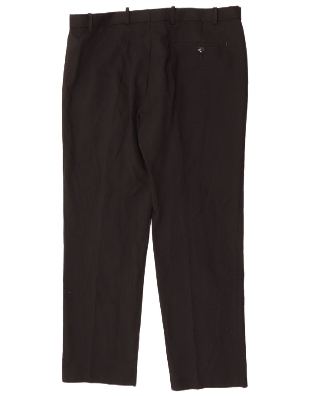 Marks & Spencer Mens Regular Fit Suit Trousers W38 L31 Black Wool