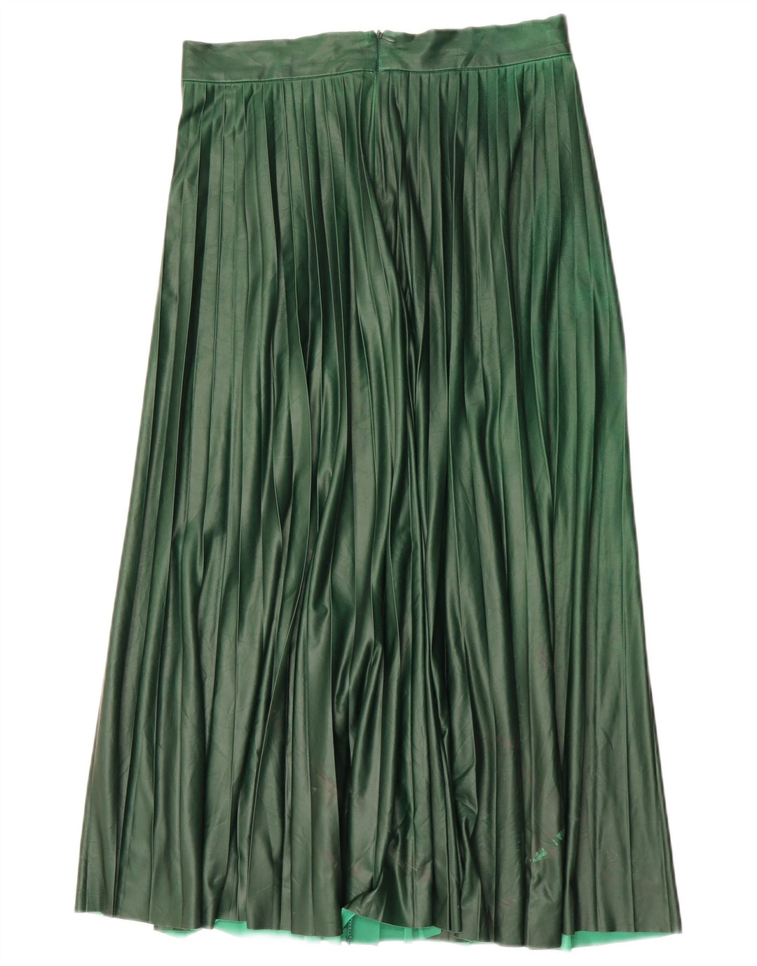 Zara Womens Pleated Skirt Medium W28 Green
