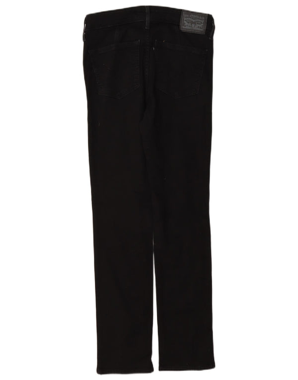 Levi's Womens 712 Slim Jeans W26 L30 Black Cotton