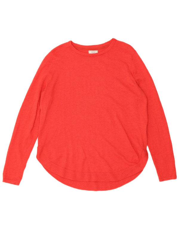 Fat Face Womens Boat Neck Jumper Sweater UK 14 Medium Red Polyester