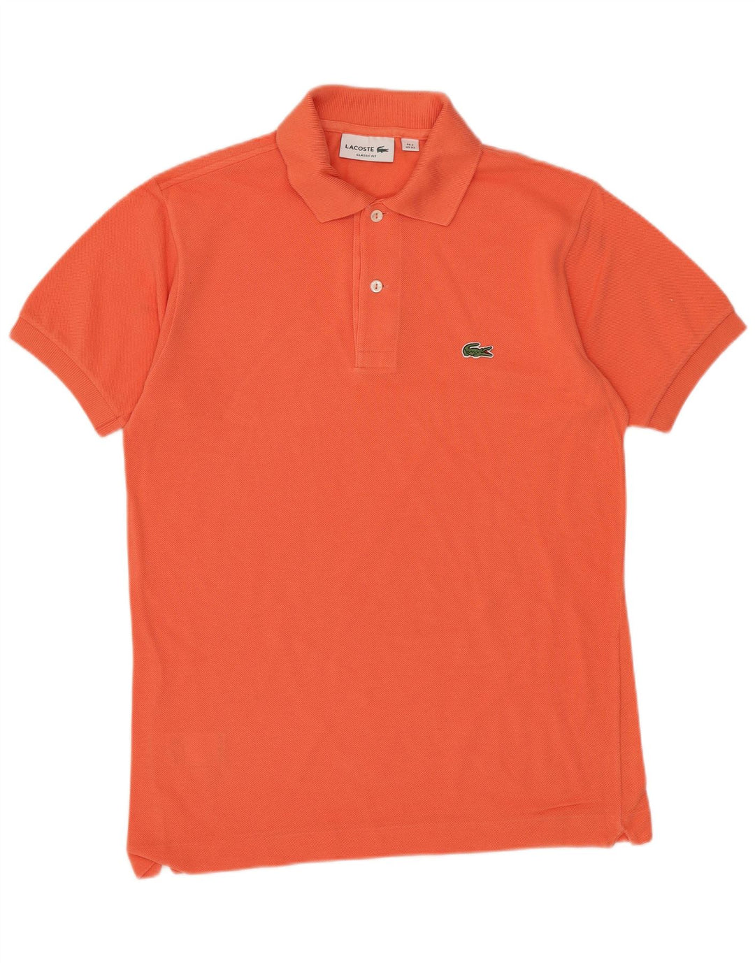LACOSTE Mens Classic Fit Polo Shirt Size 2 XS Orange