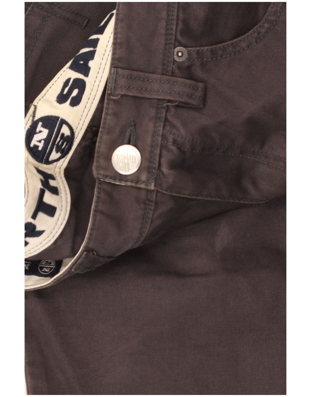 NORTH SAILS Mens Straight Casual Trousers W32 L34 Grey Cotton