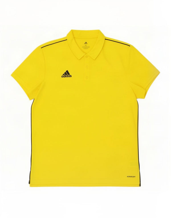 Adidas Mens Aeroready Polo Shirt XL Yellow Polyester