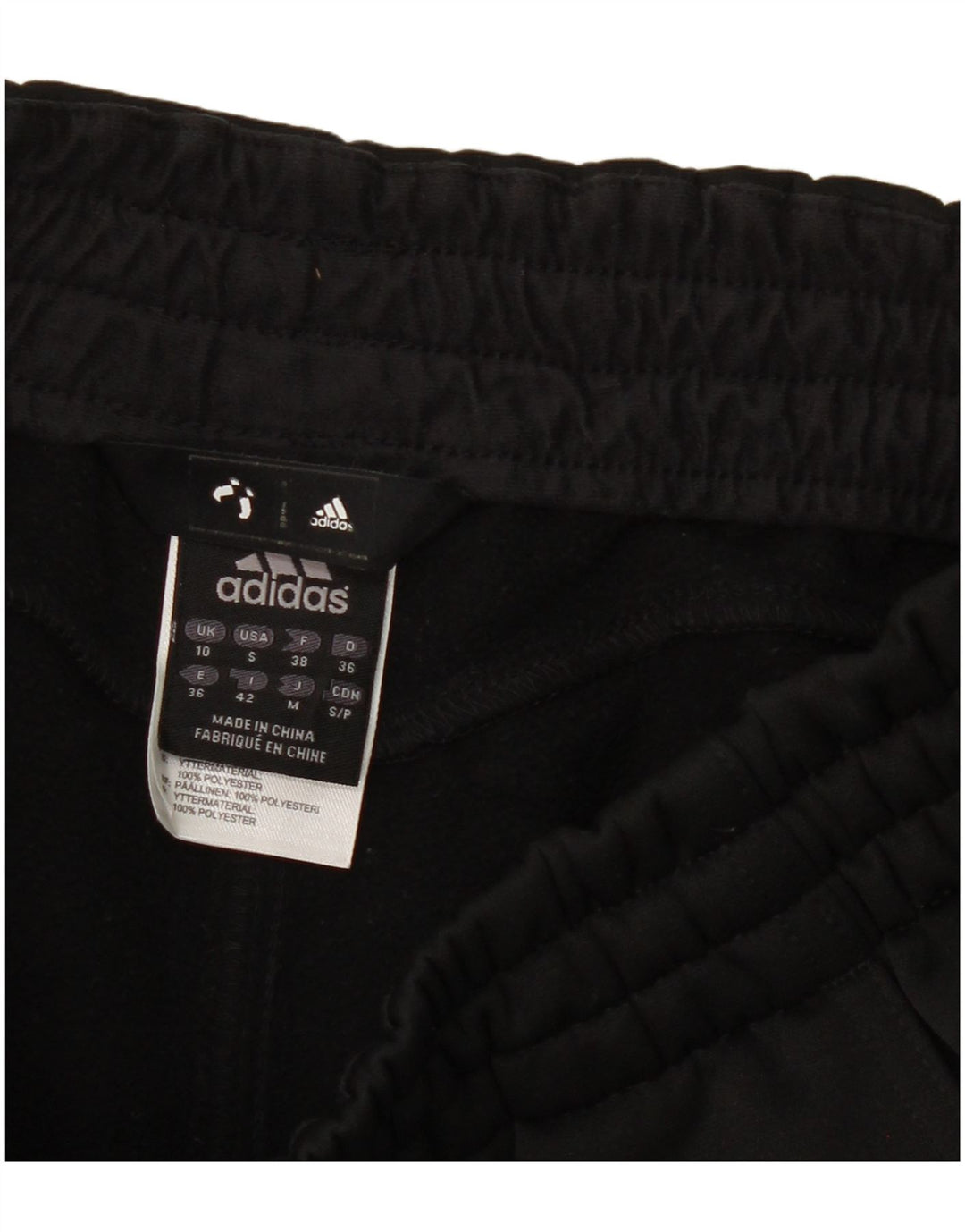 Adidas Womens Climalite Tracksuit Trousers UK 10 Small Black Polyester