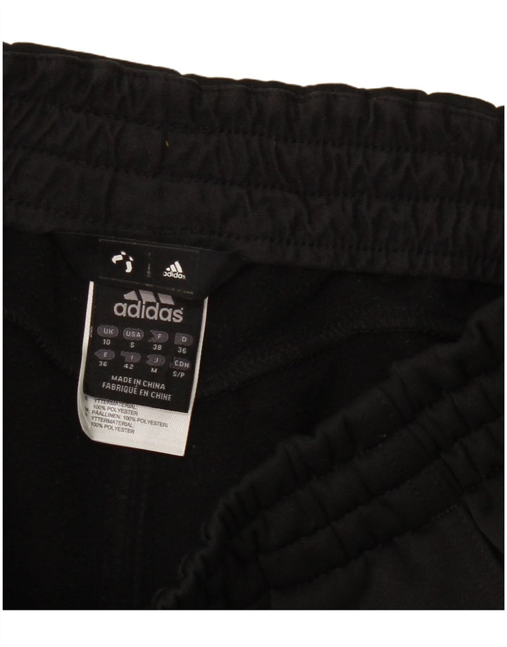 Adidas Womens Climalite Tracksuit Trousers UK 10 Small Black Polyester