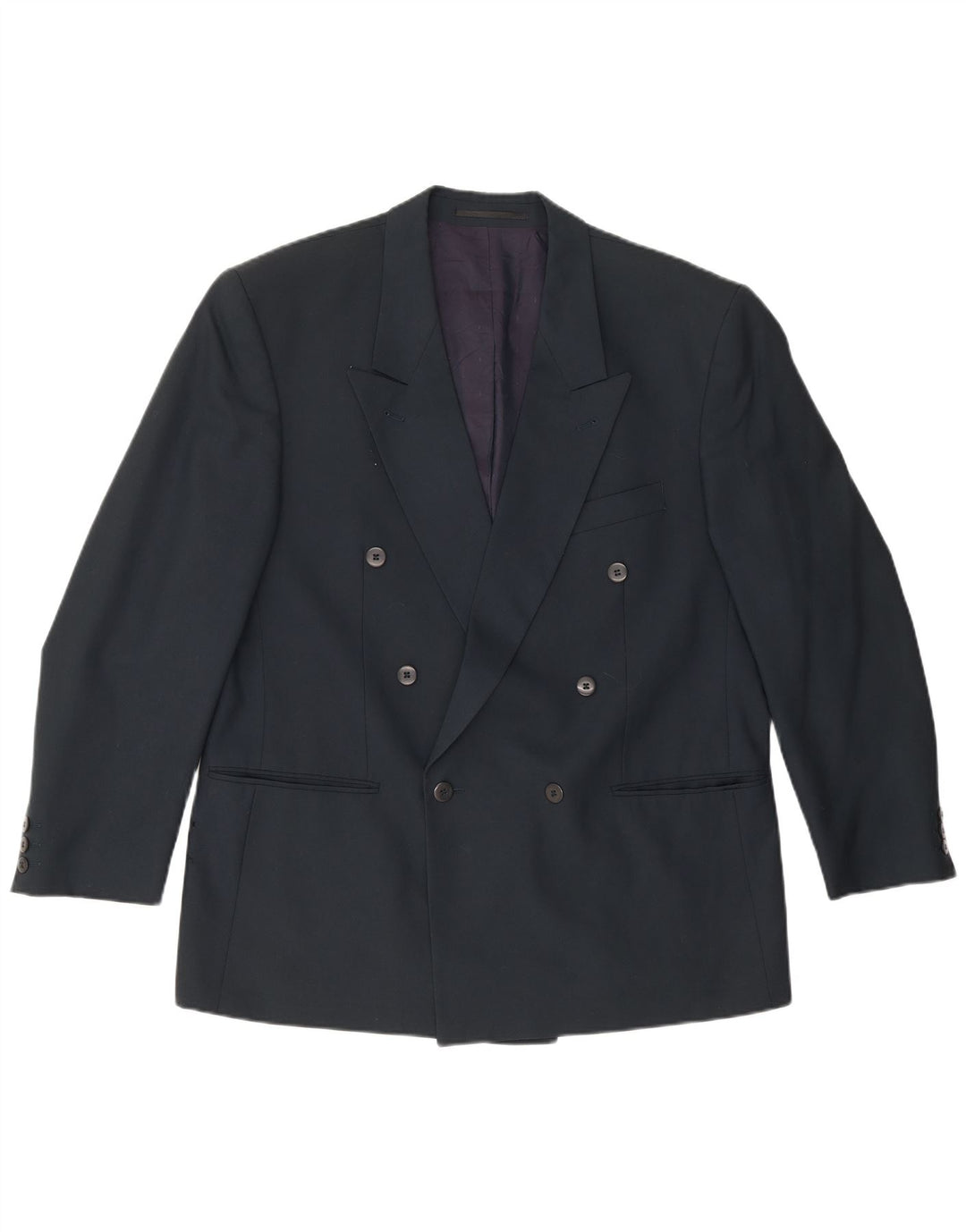 DIGEL Mens Double Breasted Blazer Jacket UK 40 Large Navy Blue New Wool