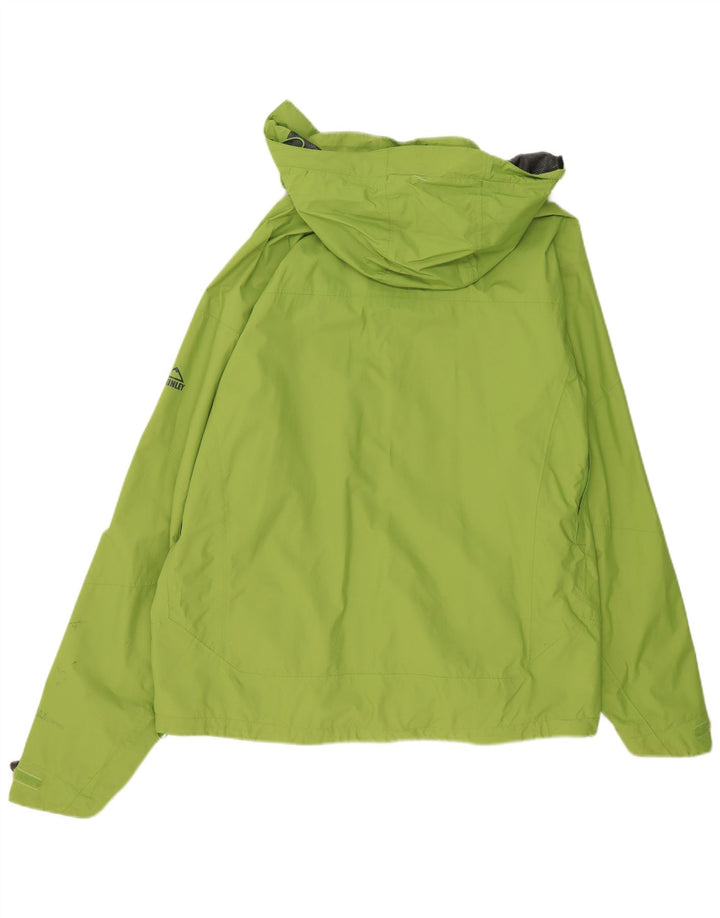 MCKINLEY Mens Hooded Rain Jacket UK 40 Large Green Polyamide