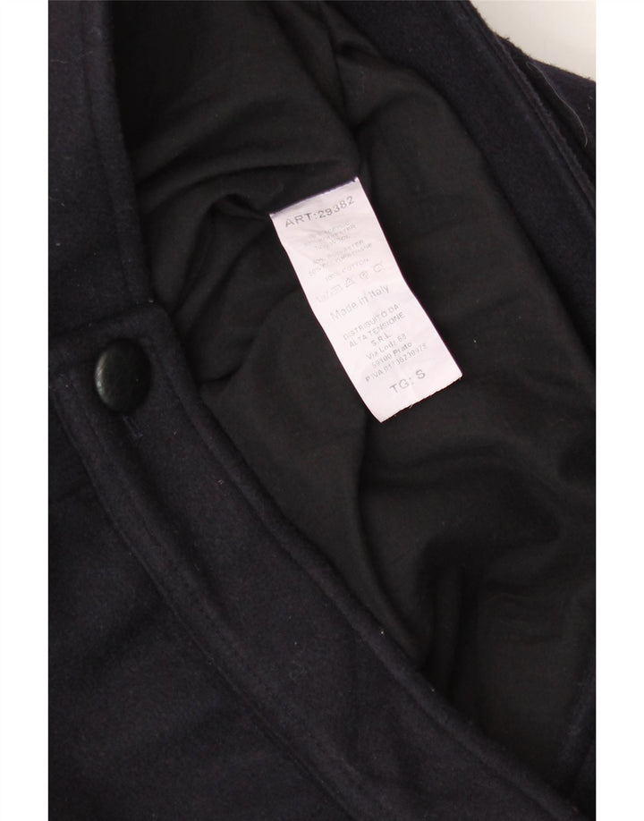 TENSIONE IN Womens Bomber Jacket UK 10 Small Navy Blue Acrylic Vintage Tensione In and Second-Hand Tensione In from Messina Hembry 