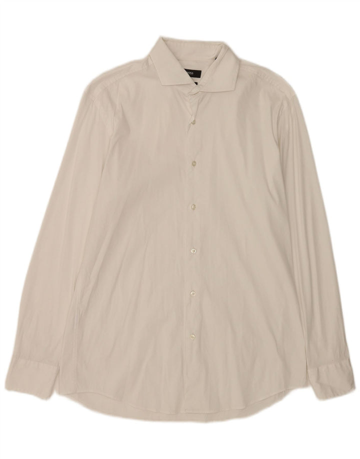 Hugo Boss Mens Slim Fit Shirt Size 41 16 Large White