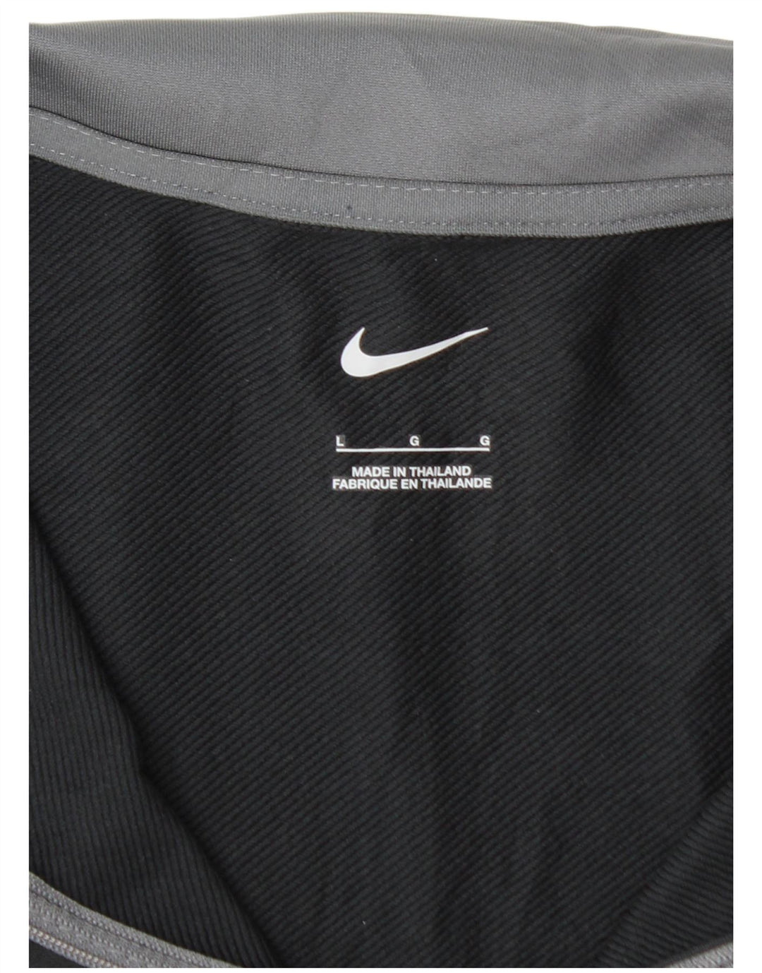 NIKE Mens Zip Neck Pullover Tracksuit Top Large Black Polyester