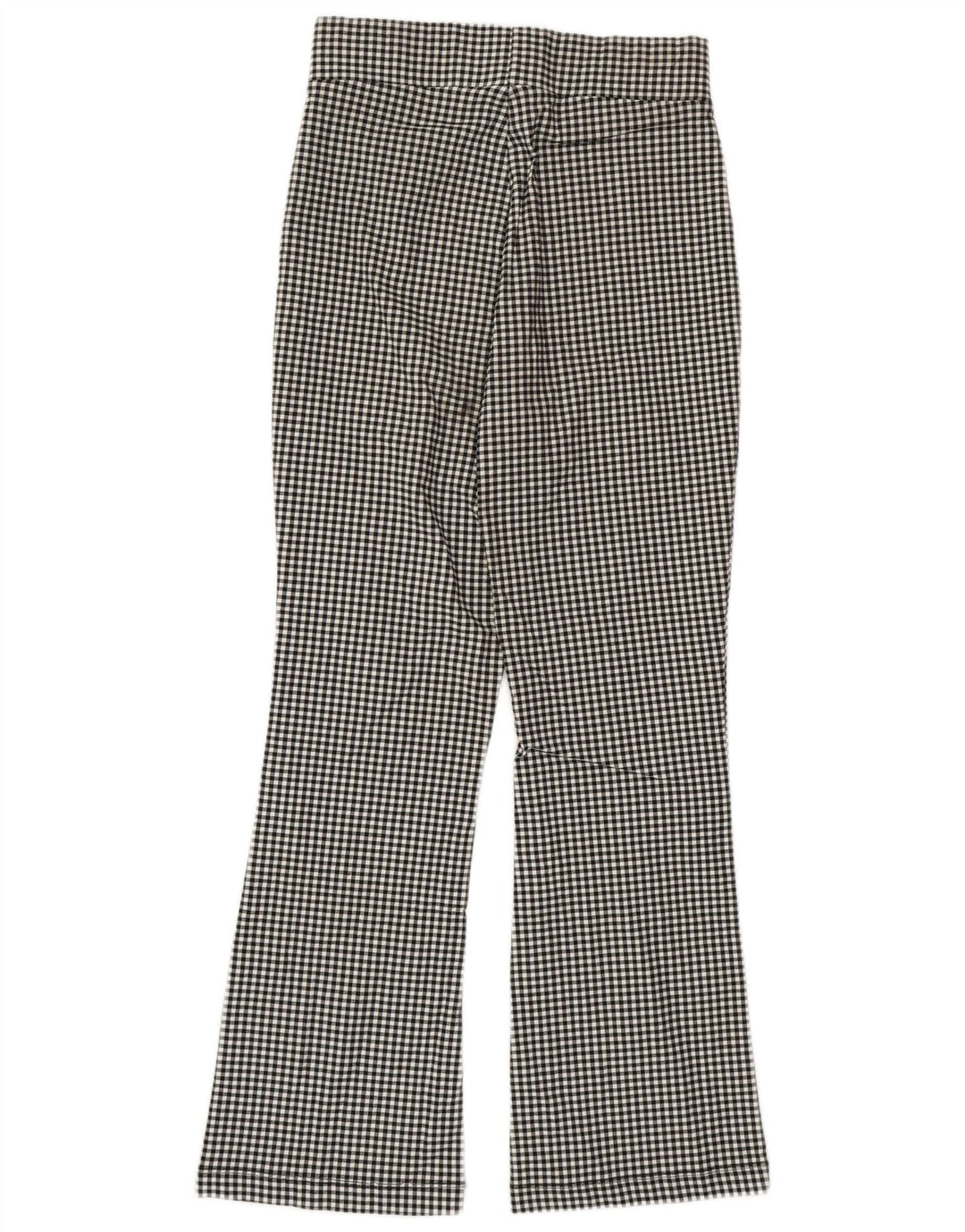 ZARA Womens Bootcut Chino Trousers Medium W28 L26 Black Gingham