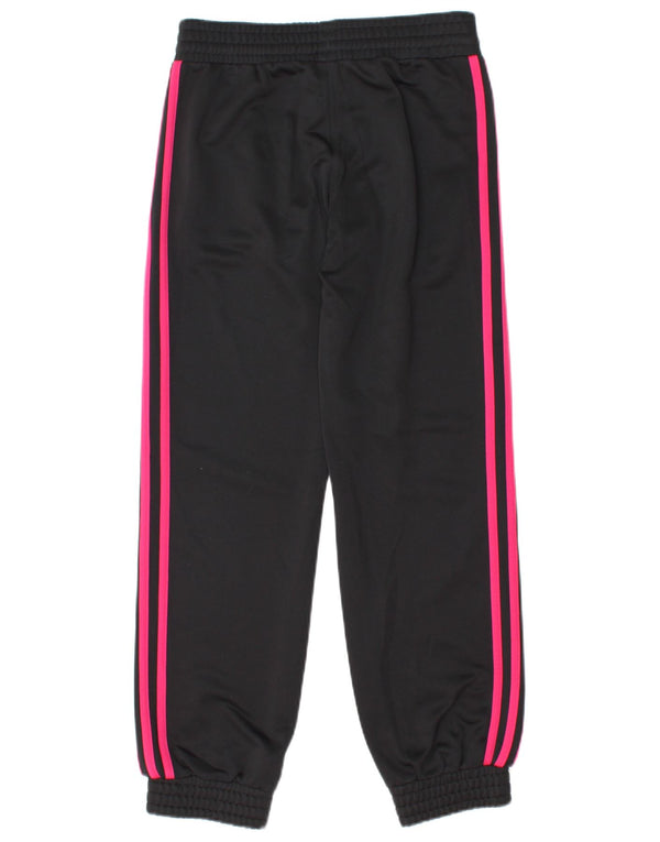 ADIDAS Girls Tracksuit Trousers Joggers 11-12 Years  Black Polyester