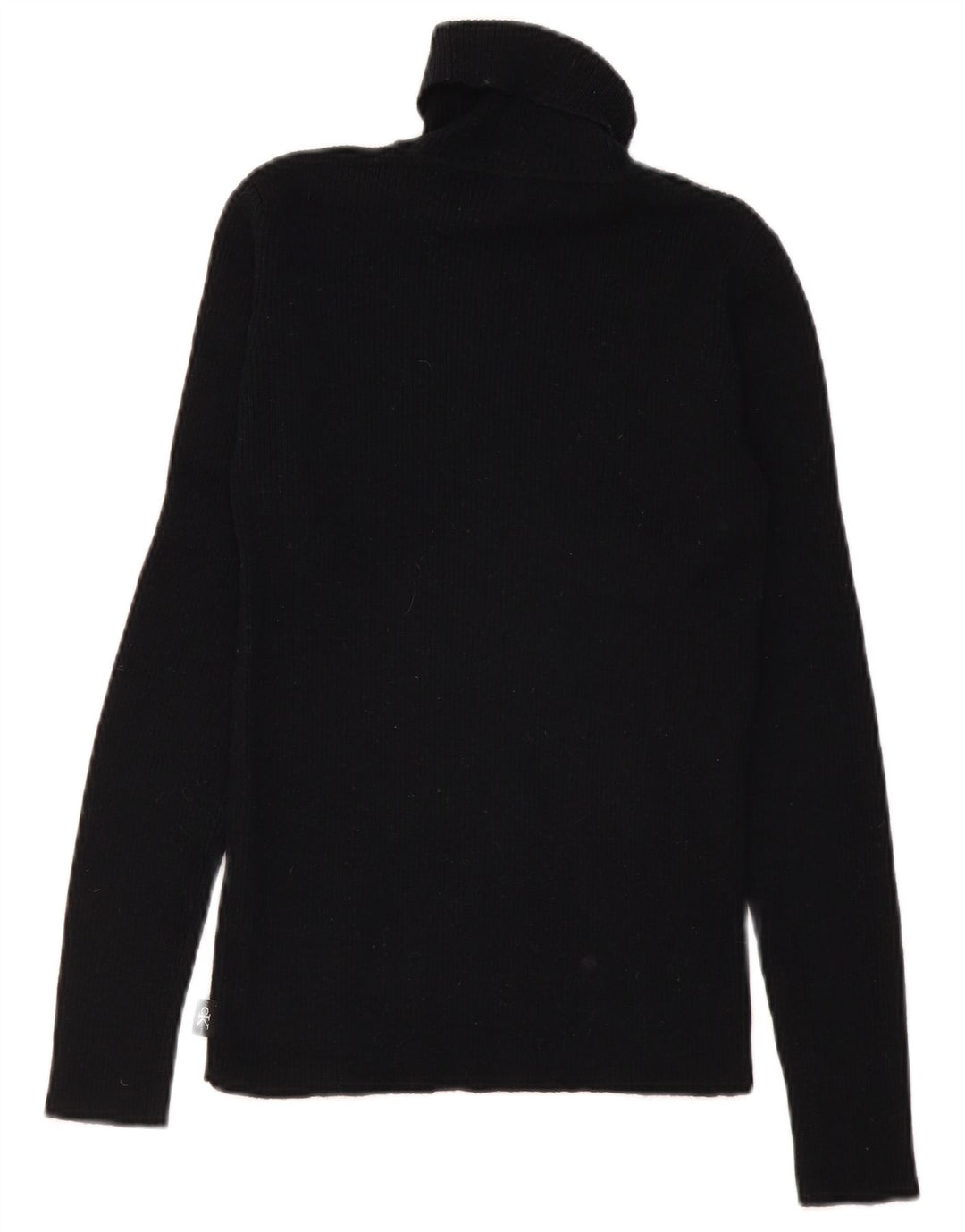 CALVIN KLEIN JEANS Womens Roll Neck Jumper Sweater UK 12 Medium Black