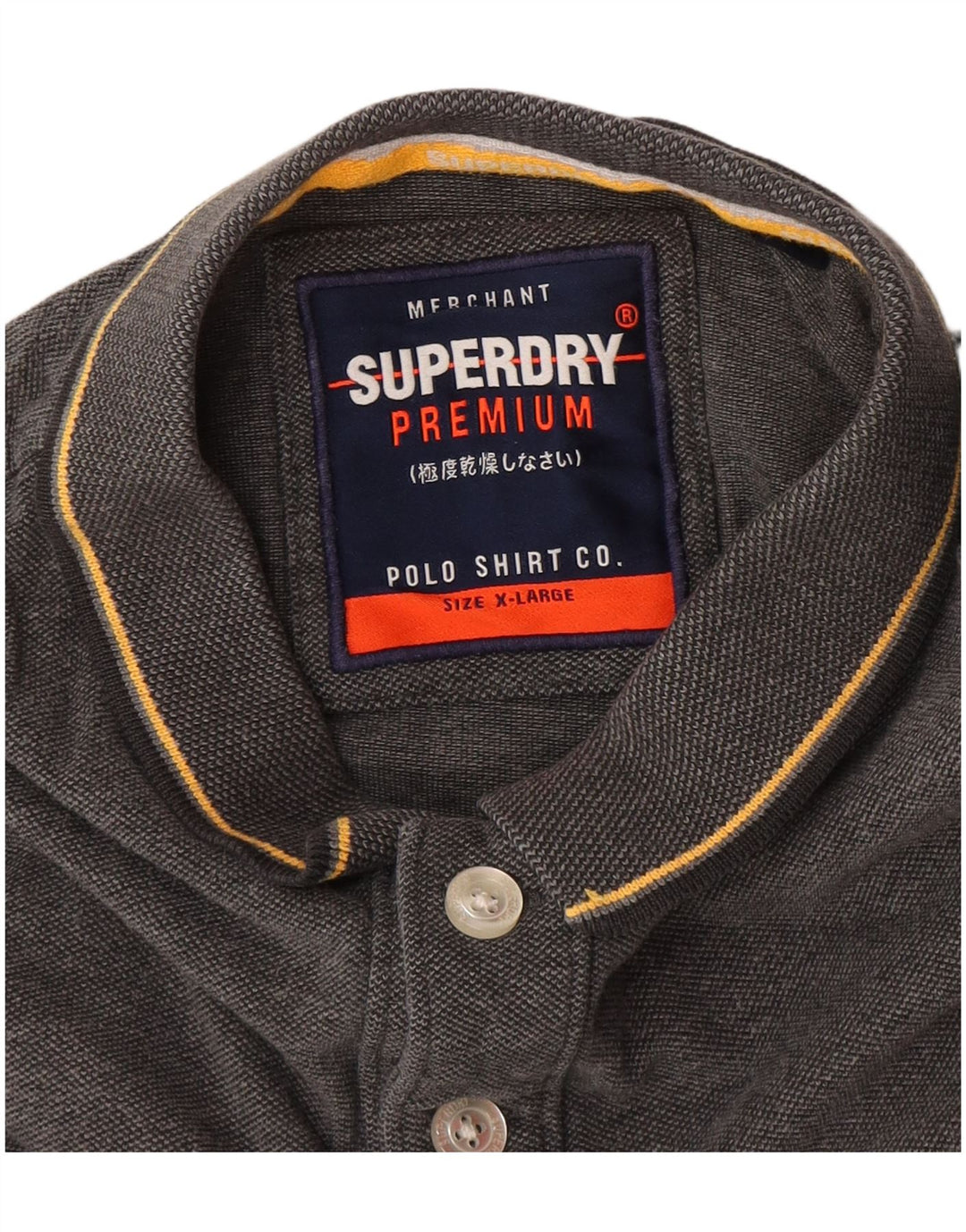Superdry Mens Polo Shirt XL Grey