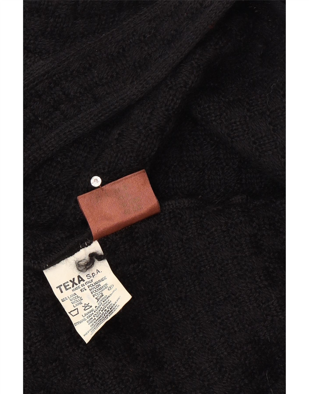 Vintage Womens Cardigan Sweater UK 12 Medium Black Wool