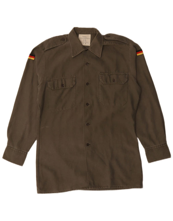 Vintage Mens Military Shirt Size 37/38 Small Khaki Army
