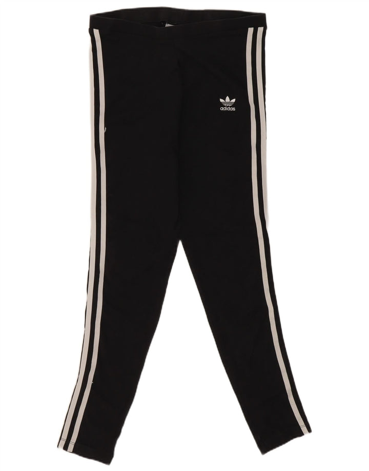 Adidas Womens Leggings UK10 Small Black Cotton