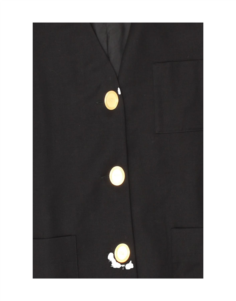 CHRISTIAN DIOR Womens 3 Button Blazer Jacket US 14 XL Black Vintage Christian Dior and Second-Hand Christian Dior from Messina Hembry 