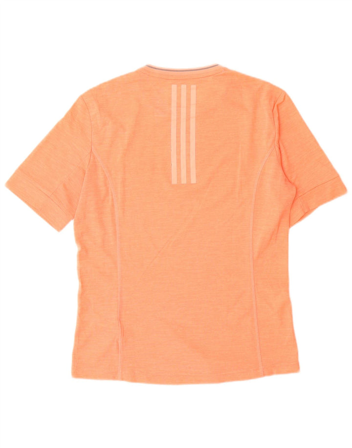 ADIDAS Womens Climalite T-Shirt Top UK 12/14 Medium Orange Polyester