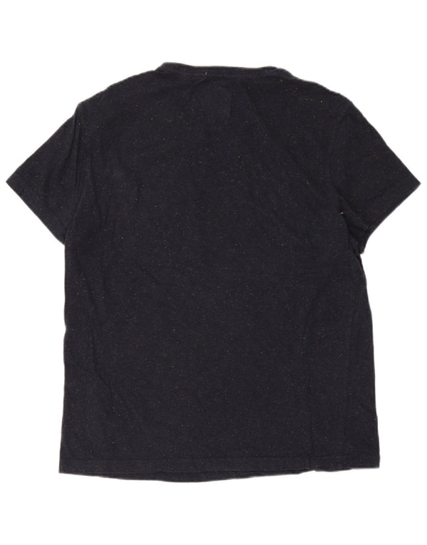 Jack Wills Mens Slim Fit T-Shirt Top XL Navy Blue Flecked Cotton