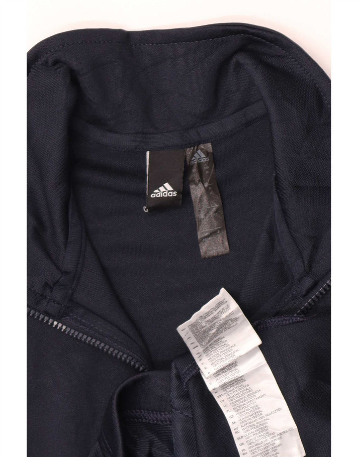 Adidas Mens Tracksuit Top Jacket Medium Navy Blue Polyester