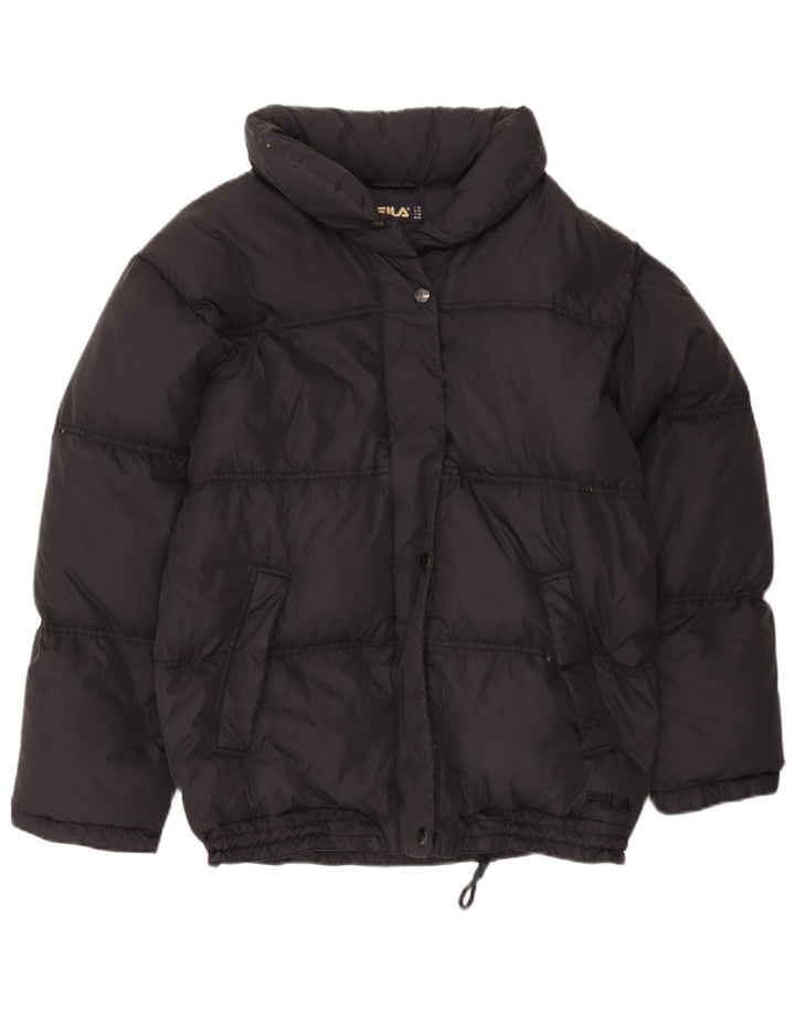 Fila Womens Hooded Padded Jacket IT 46 Large Black