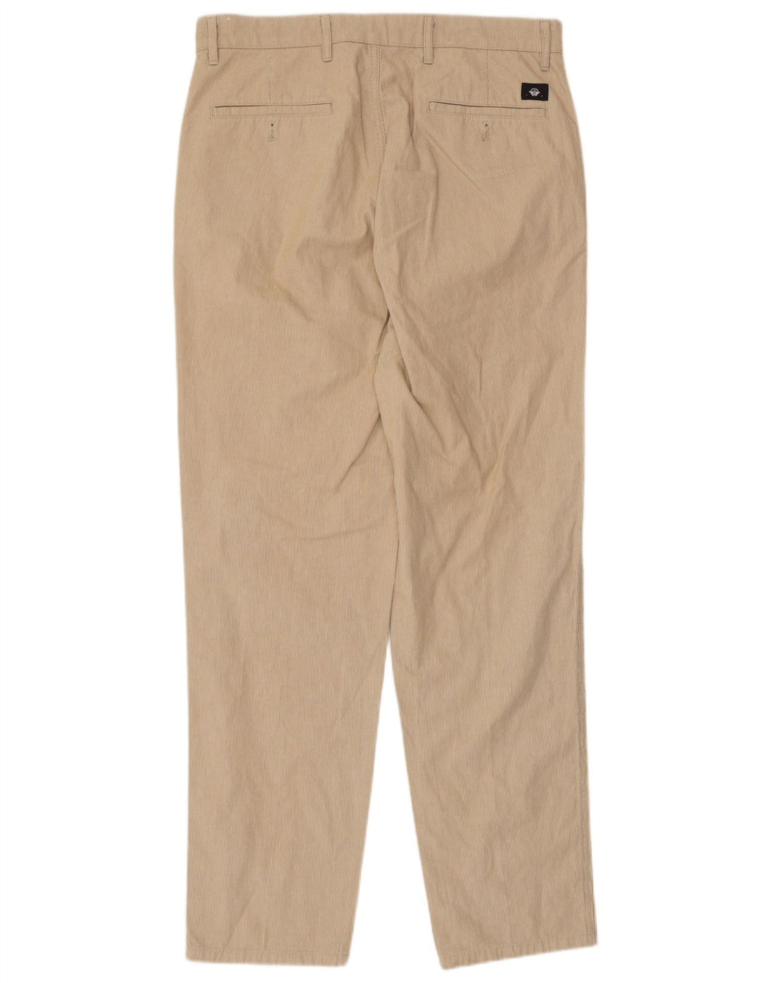 DOCKERS Mens Tapered Chino Trousers W32 L32 Beige Pinstripe Cotton