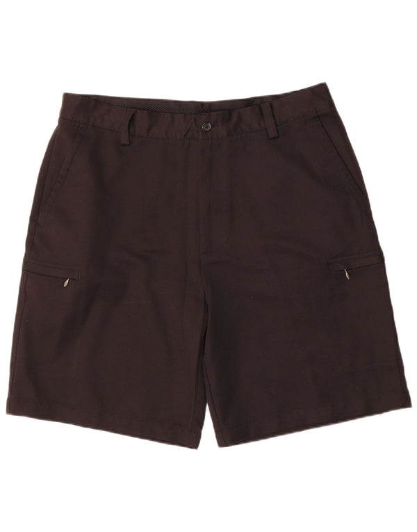 Izod Mens Cargo Shorts W36 Large Black Polyester