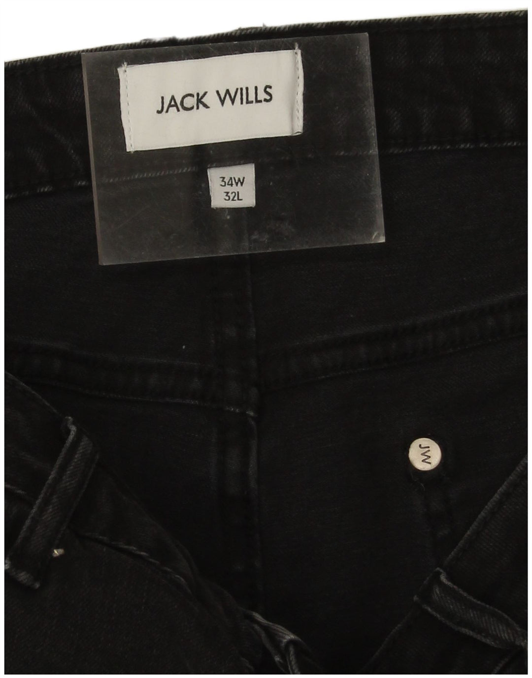 Jack Wills Mens Slim Jeans W34 L29 Black Cotton