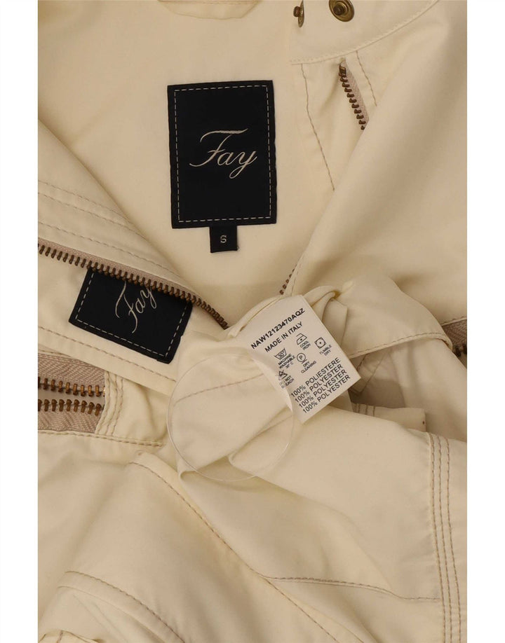 Fay Womens Utility Jacket UK 10 Small Off White Polyester