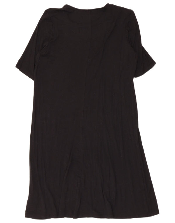 Marks & Spencer Womens T-Shirt Dress UK 12 Medium Black Viscose