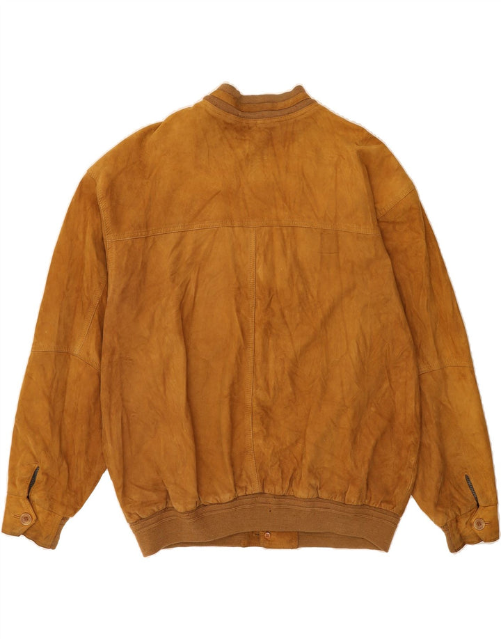 VINTAGE Mens Suede Jacket IT 54 2XL Brown Leather Vintage Vintage and Second-Hand Vintage from Messina Hembry 