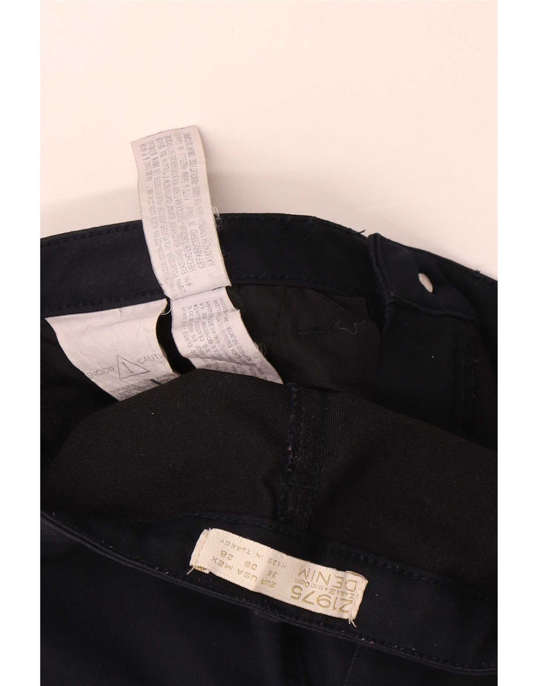 Zara Womens Slim Jeans EU 38 Small W28 L27 Navy Blue Polyester