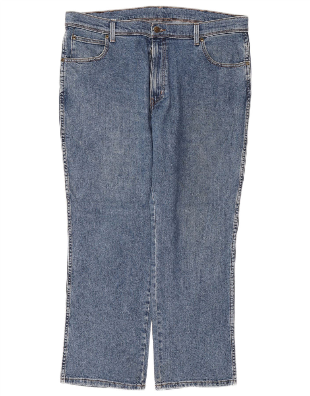 WRANGLER Mens Straight Jeans W38 L30 Blue Cotton