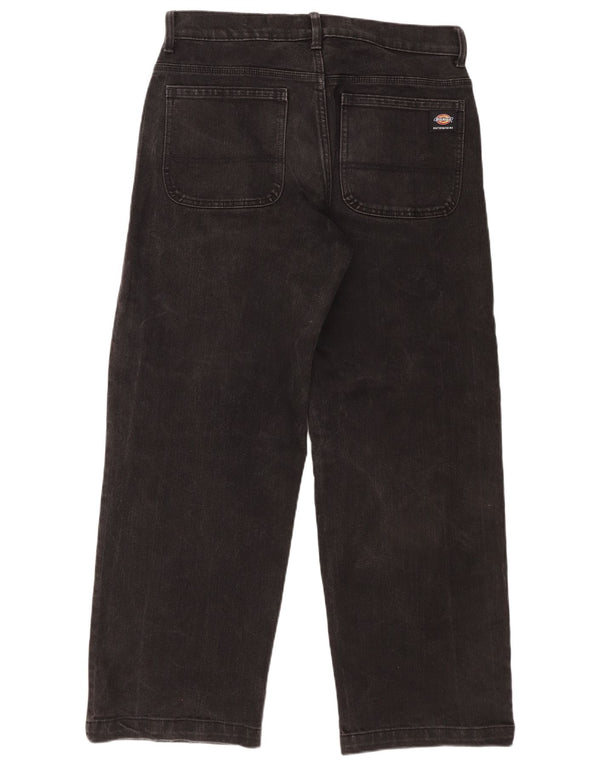 Dickies Mens Skateboarding Loose Jeans W33 L32 Black Cotton