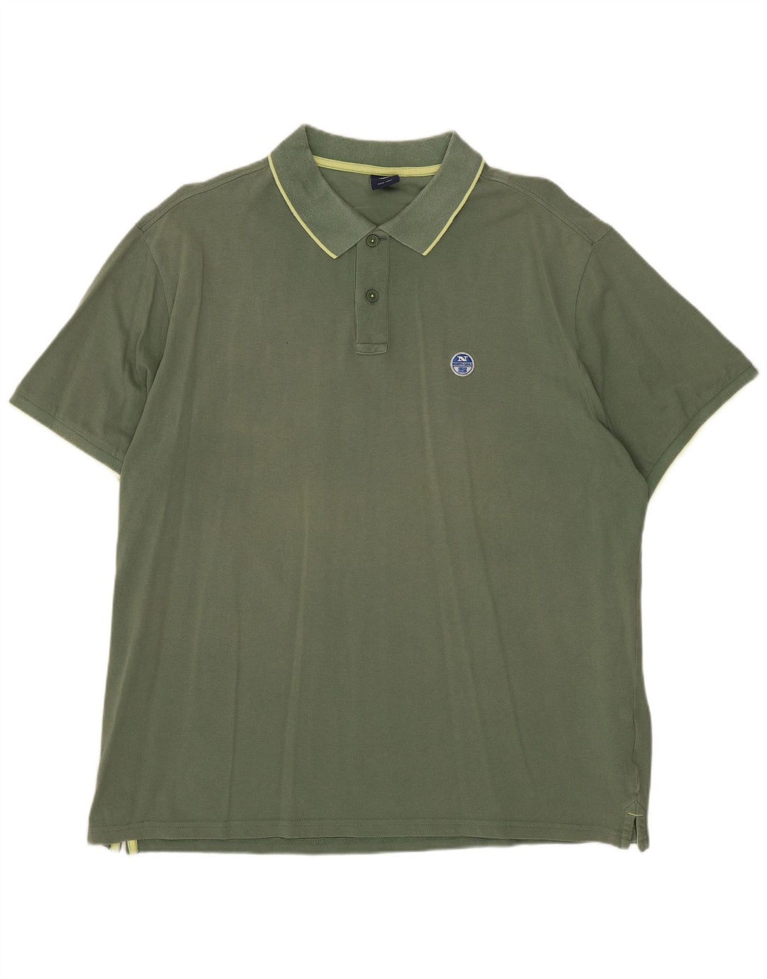 NORTH SAILS Mens Polo Shirt XL Khaki Cotton
