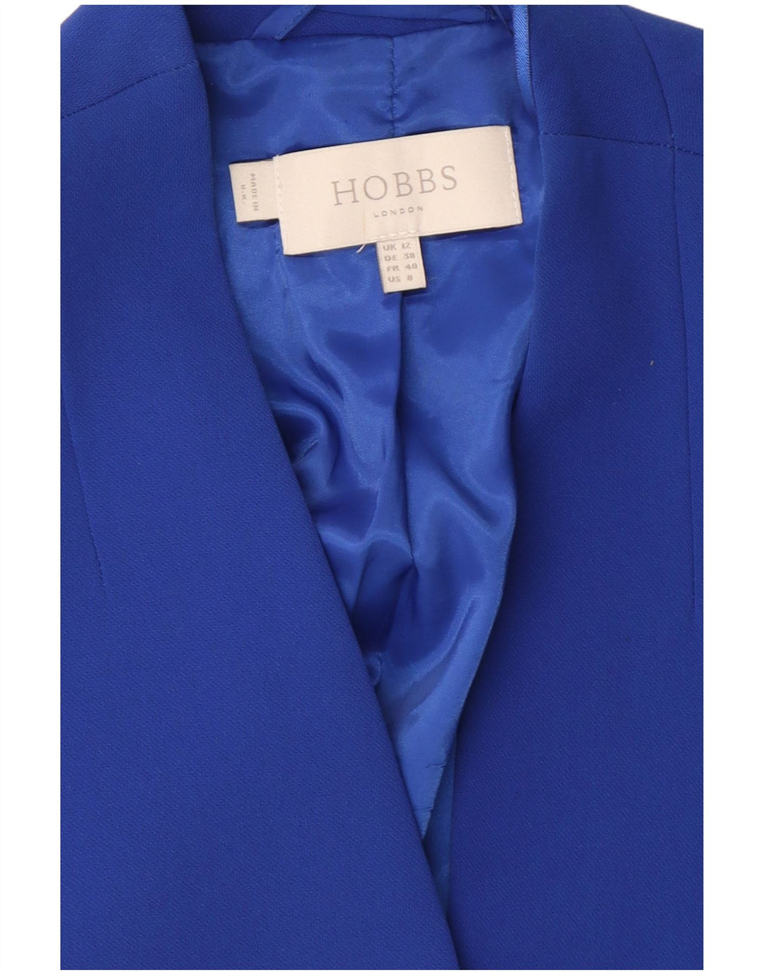 Hobbs Womens 3/4 Sleeve Bolero Jacket UK 12 Medium Blue Polyester