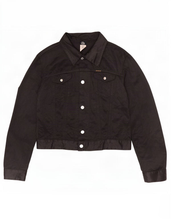 Diesel Womens Utility Jacket UK 18 XL Black Cotton